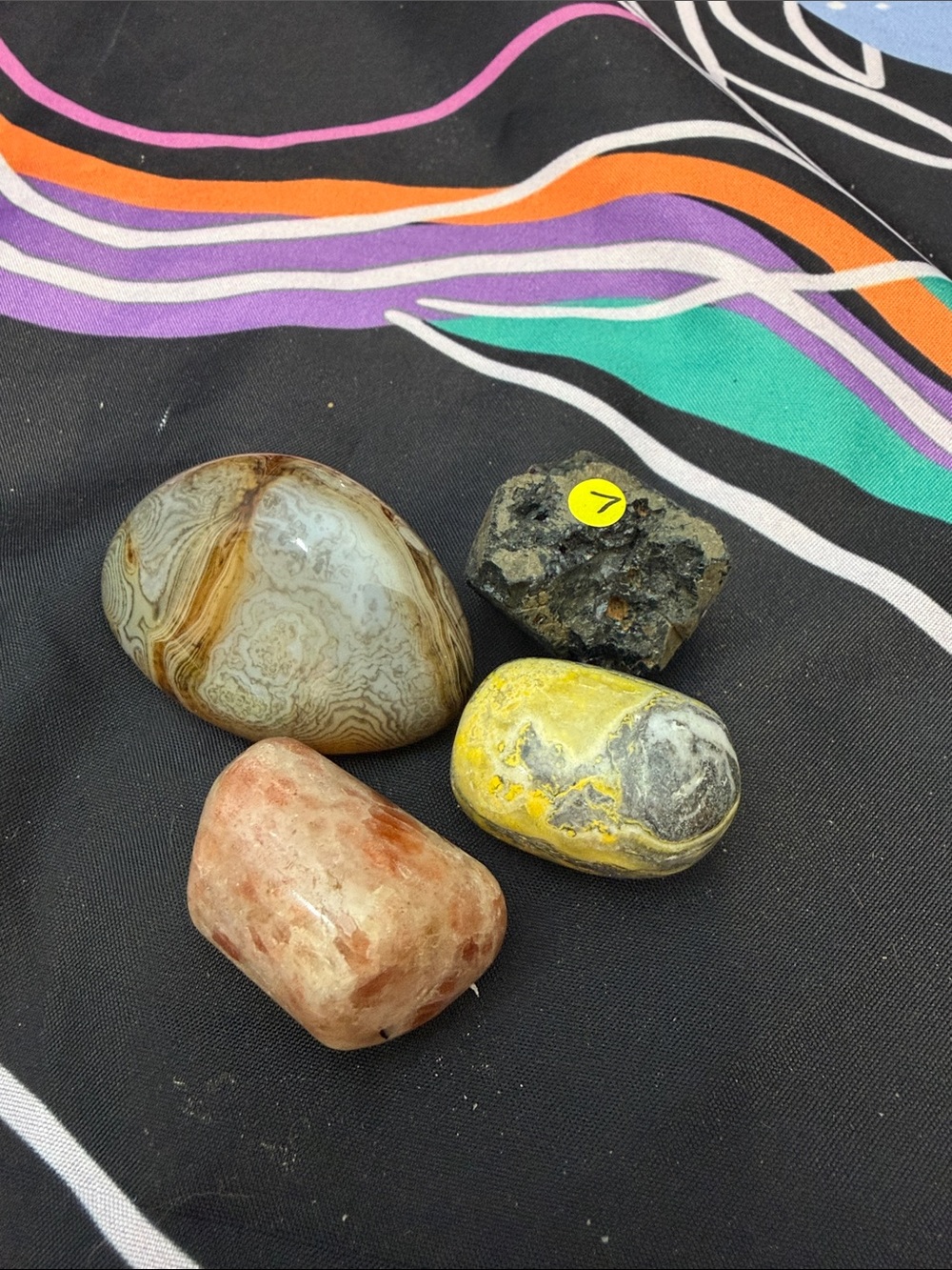 Polished Decorative Stones Set - Multicolor Natural Accents